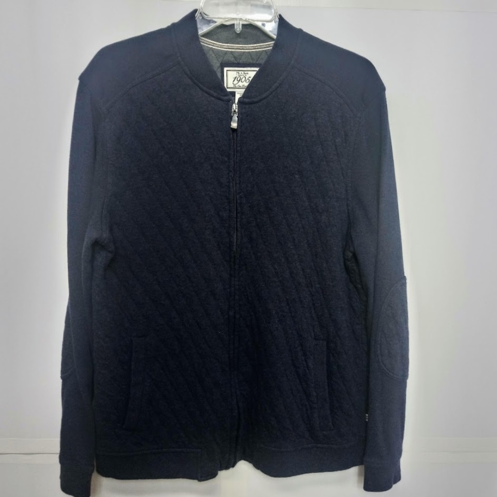Jos. A Bank Full Zip Jacket quilted Navy Men's Med